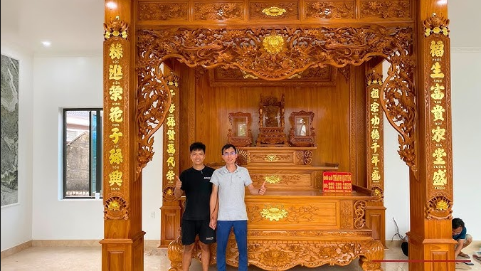 Sản xuất và thi công phòng thờ